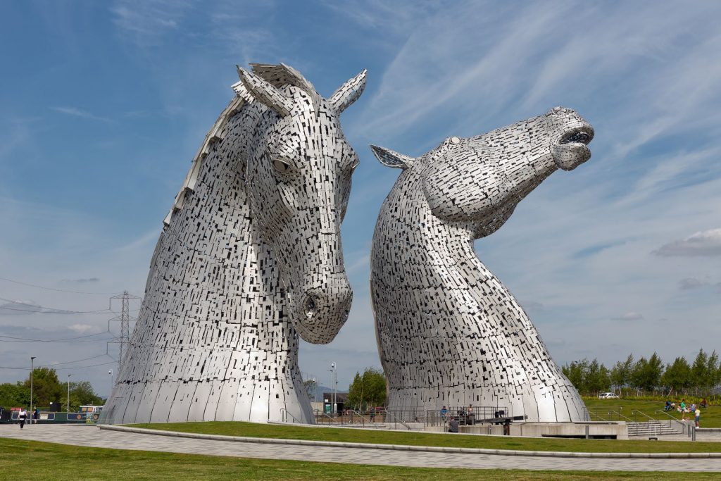 The Kelpies art installation by Andy Scott