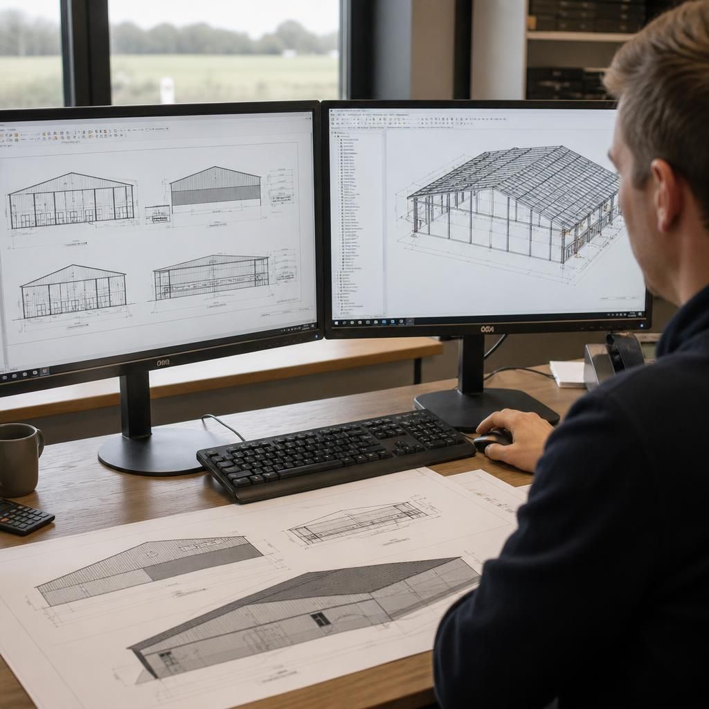 Planning elevation drawings for an indoor horse riding arena