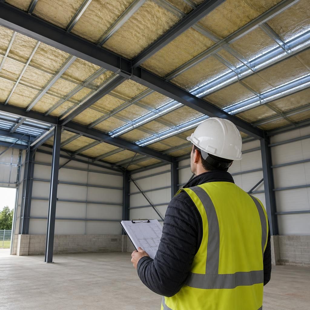 Insulated composite panels fitted to a commercial steel frame