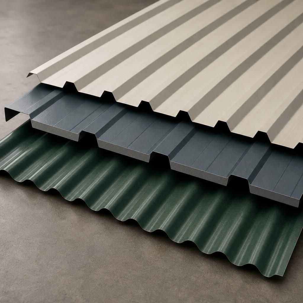 Trapezoidal, box-profile and corrugated metal wall cladding sheets