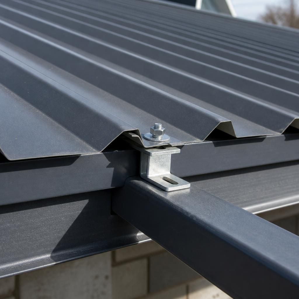Roof cladding panels with a sliding fixing detail at a structural support