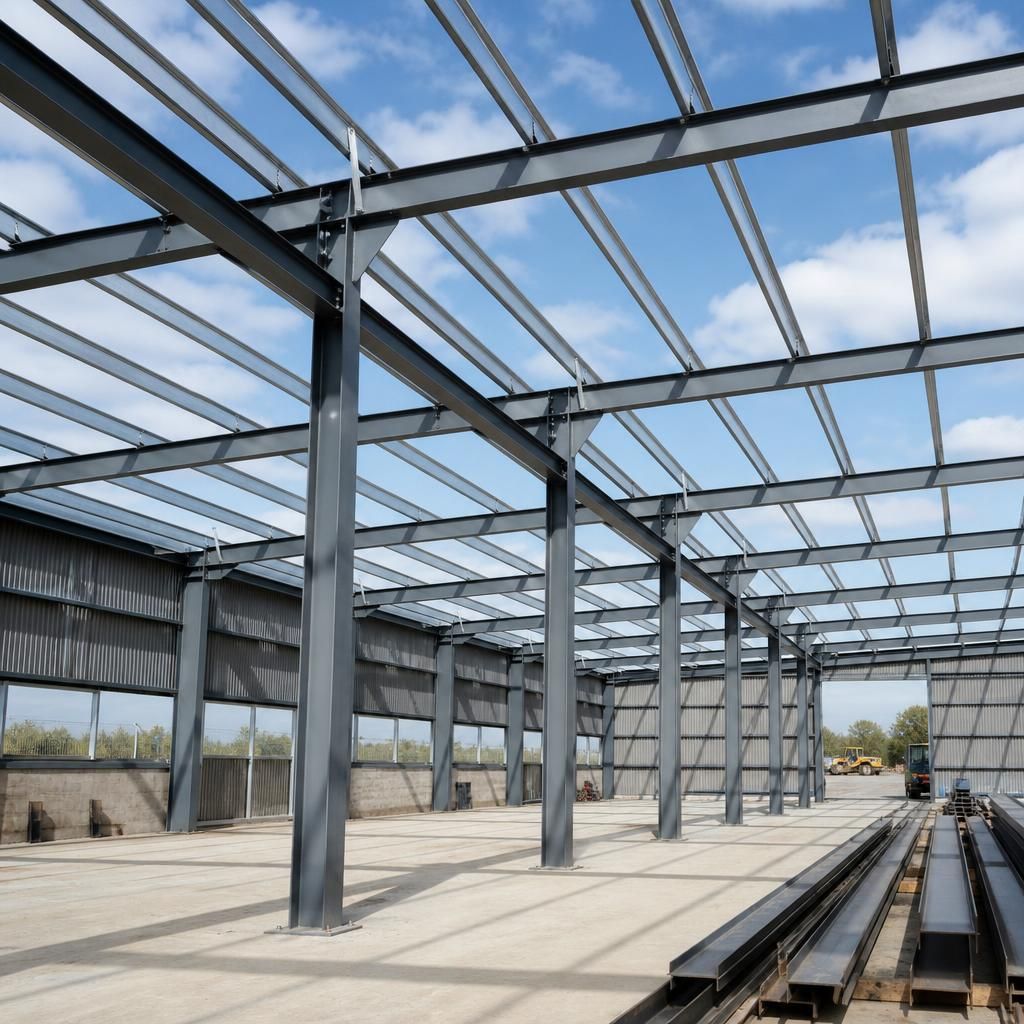 CE marked steel building components prepared for construction